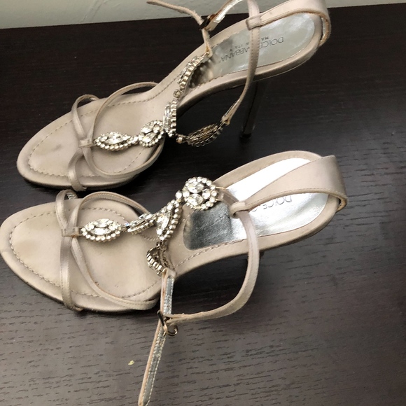 Jeweled Satin Y-Strap Sandals - Picture 2 of 3